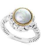 Effy Cultured Freshwater Pearl (9mm) Ring In Sterling Silver & 18k Gold