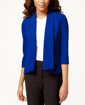 Kasper Open Cuffed-sleeve Soft Jacket