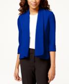 Kasper Open Cuffed-sleeve Soft Jacket