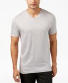 Alfani Collection Men's Mercerized Textured Crew Neck T-shirt, Only At Macy's
