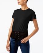 Inc International Concepts Colorblocked Corset T-shirt, Created For Macy's
