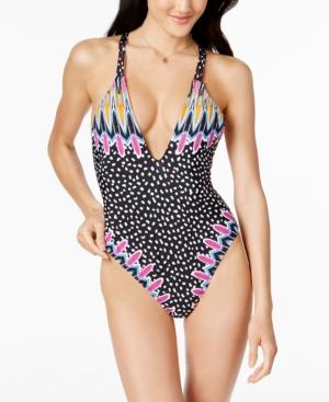 Bar Iii Magic Touch Printed One-piece Swimsuit, Only At Macy's Women's Swimsuit