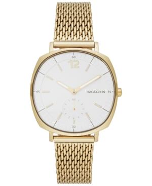 Skagen Women's Chronograph Rungsted Gold-tone Stainless Steel Mesh Bracelet Watch 34x39mm Skw2426