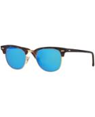 Ray-ban Clubmaster Mirrored Sunglasses, Rb3016