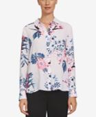 Cece High-low Floral-print Blouse