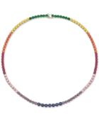 Giani Bernini Multi-color Cubic Zirconia Collar Necklace In Sterling Silver, Only At Macy's