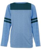 Jem Men's Turquoise Raglan-sleeve Football T-shirt