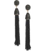 I.n.c. Gold-tone Long Beaded Tassel Drop Earrings, Created For Macy's