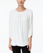 Charter Club Pleat-neck Top, Only At Macy's