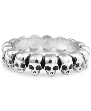 King Baby Men's Skull Ring In Sterling Silver