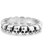 King Baby Men's Skull Ring In Sterling Silver
