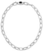 Vince Camuto Silver-tone Oval Link Collar Necklace
