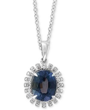 Effy Gray Spinel (3-3/8 Ct. T.w.) & Diamond (1/5 Ct. T.w.) 18 Pendant Necklace In 14k White Gold