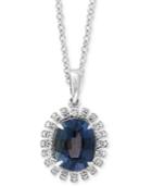 Effy Gray Spinel (3-3/8 Ct. T.w.) & Diamond (1/5 Ct. T.w.) 18 Pendant Necklace In 14k White Gold