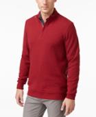 Tasso Elba Men's Big And Tall Honeycomb Textured Quarter Zip Sweater, Only At Macy's