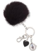 Dreamworks Trolls Women's Faux-fur Black Pom Pom Keychain Watch 23mm Trlaq16142