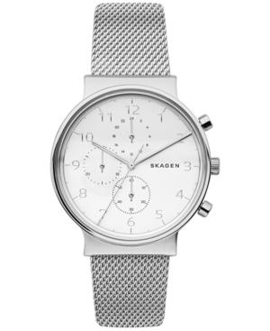 Skagen Men's Chronograph Ancher Stainless Steel Mesh Bracelet Watch 40mm Skw6361