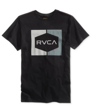 Rvca Men's Invert Hex Graphic-print Logo Cotton T-shirt