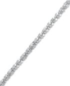 14k White Gold Anklet 10 Inch, Faceted Chain Anklet