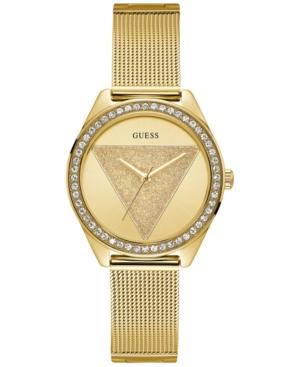 Guess Women's Gold-tone Stainless Steel Mesh Bracelet Watch 36.5mm