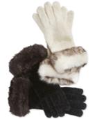 Charter Club Chenille And Faux Fur Gloves, Only At Macy's