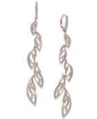 Danori Rose Gold-tone Pave Vine Drop Earrings, Created For Macy's