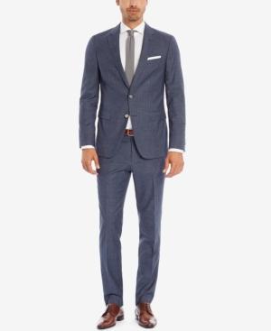 Boss Men's Slim-fit Virgin Wool Cotton Suit