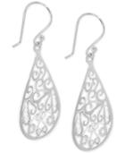 Giani Bernini Filigree Teardrop Drop Earrings In Sterling Silver, Created For Macy's