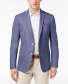 Kenneth Cole Reaction Men's Slim-fit Blue And White Birdseye Sport Coat