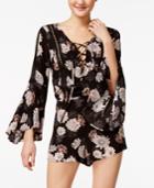 American Rag Printed Bell-sleeve Romper, Only At Macy's