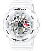 G-shock Women's Analog-digital Baby-g Limited Edition Hello Kitty White Resin Strap Watch 43mm Ba120kt-7a