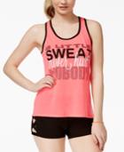 Material Girl Active Juniors' Sweat Graphic Tank Top, Only At Macy's