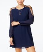 Speechless Juniors' Strappy-sleeve Shift Dress