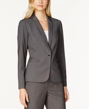 Calvin Klein Pinstriped Sharkskin Jacket