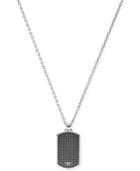 Emporio Armani Stainless Steel Logo Dog Tag Necklace