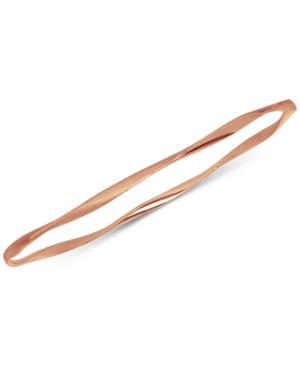 Twist-style Satin Finish Bangle Bracelet In 14k Rose Gold