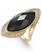 Inc International Concepts Gold-tone Crystal Black Stone Ring, Only At Macy's