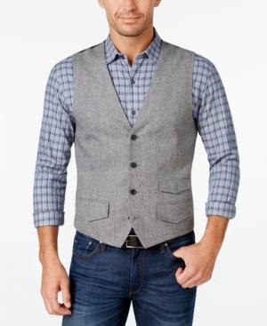 Tasso Elba Men's Brushed Herringbone Vest, Only At Macy's
