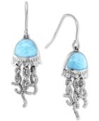 Marahlago Larimar Jellyfish Drop Earrings In Sterling Silver
