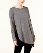 Eileen Fisher Wool Asymmetrical Sweater, Created For Macy's, Regular & Petite