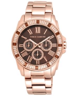 Vince Camuto Women's Rose Gold-tone Stainless Steel Bracelet Watch 43mm Vc/5158bnrg