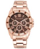 Vince Camuto Women's Rose Gold-tone Stainless Steel Bracelet Watch 43mm Vc/5158bnrg