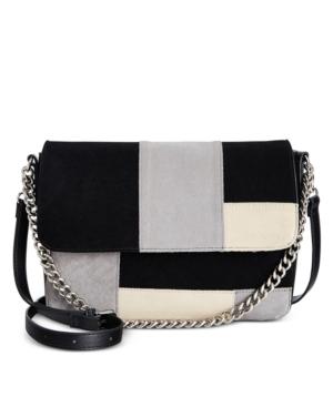 Giani Bernini Suede Patchwork Large Flap Crossbody, Only At Macy's