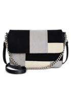 Giani Bernini Suede Patchwork Large Flap Crossbody, Only At Macy's