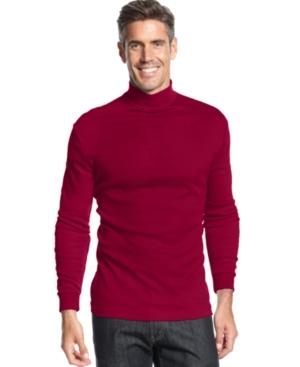 John Ashford Big And Tall Long-sleeve Mock Neck Solid Interlock Shirt