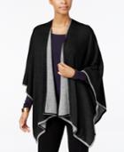 Charter Club Tipped Knit Reversible Poncho, Created For Macy's