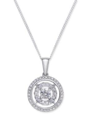Diamond Double Open Halo Pendant Necklace (1/4 Ct. T.w.) In 14k White Gold