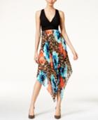 Thalia Sodi Printed Pleated Halter Dress, Only At Macy's