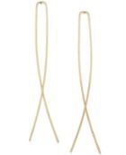 Abs By Allen Schwartz Gold-tone Looped Threader Earrings