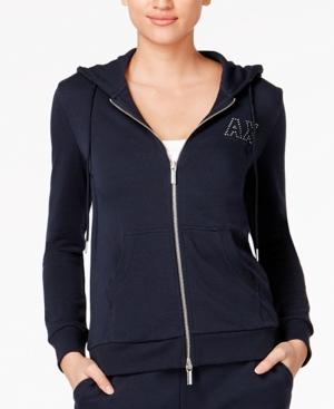 Armani Exchange Studded Logo Hoodie